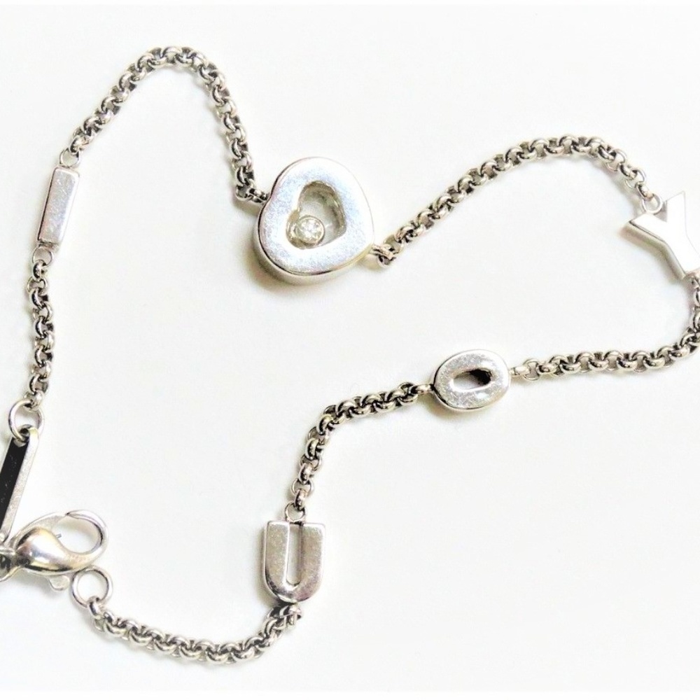 Chopard Happy Diamonds Heart Bracelet I LOVE U